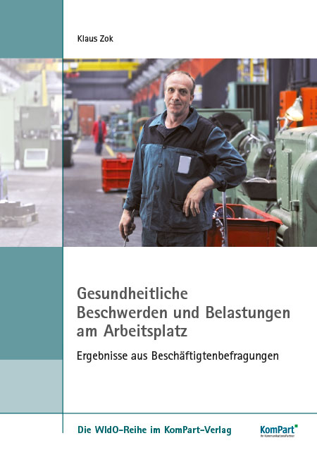 Cover der WIdO-Publikation „Gesundheitliche Beschwerden und Belastungen am Arbeitsplatz“ 